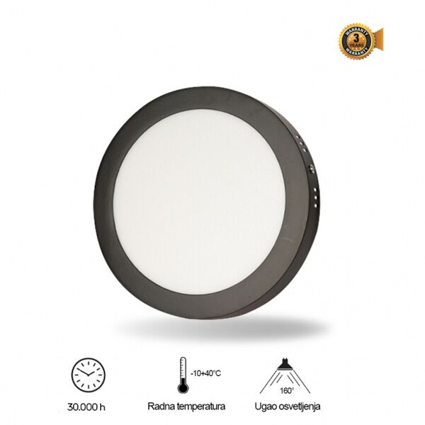 LED panel n/z KNC5-18W 6500K crni (202107)