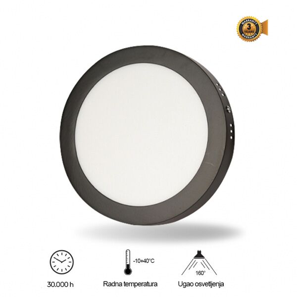 LED panel n/z KNC5-24W 6500K crni (202109)