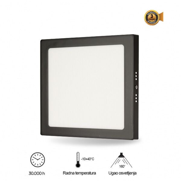 LED panel n/z KNS5-24W 6500K crni (202113)