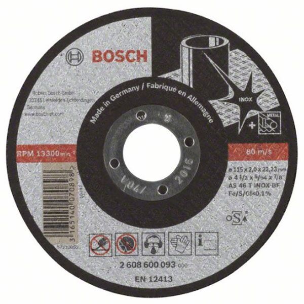 Bosch rezna ploča ravna 115x22,23x2,0mm 2608600093