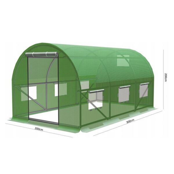 Plastenik zeleni 3x2x2 m (TUN5207) - Image 3