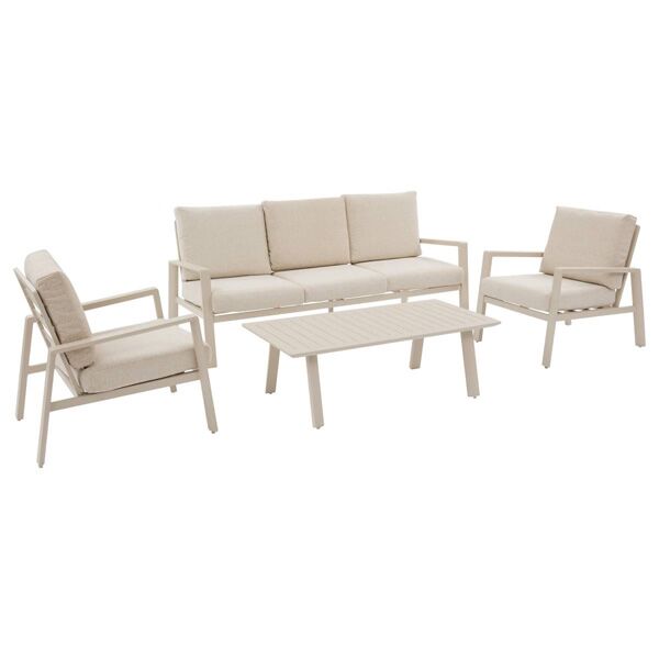 Baštenska garnitura 5S Luiziane aluminijum krem (210854A)