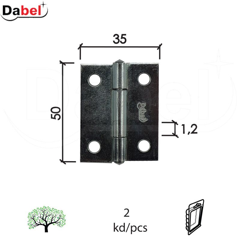 Šarka brodska za vrata SP9003 ZnB 50x35x1,2mm (2kom) DP1 0102087