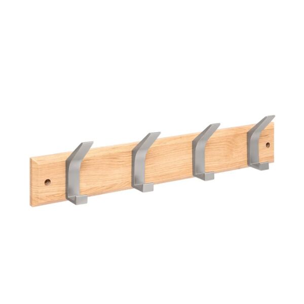 Five Čiviluk sa 4 kukice Ziny 45x6,5x10 natural srebrna (209386C)