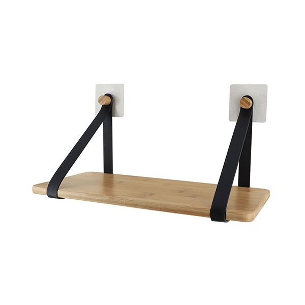 Polica na lepljenje 20x39.5x20 bambus crna (91046103)