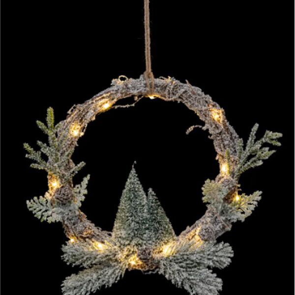 Novogodišnja dekoracija venac 23cm (191572) - Image 2