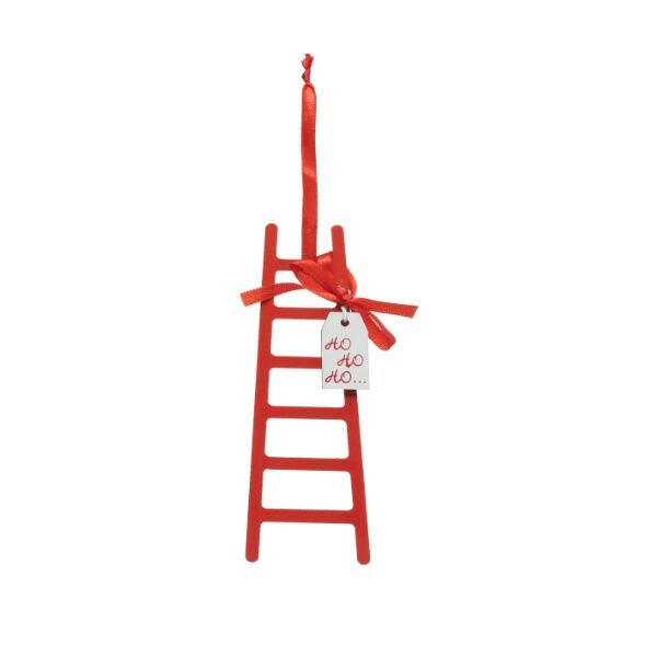 Drvene merdevine ho ho ho 5x0.5x15 cm crvena (198797)