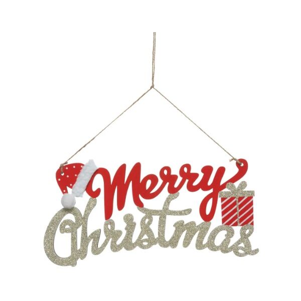 Božićna dekorativna zidna visilica 5x1.5x30 cm drvo (199342)