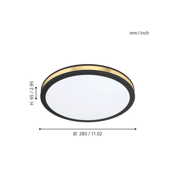 Led plafonjera LED-DL Schwarz/Gold Pescaito (99406) - Image 3