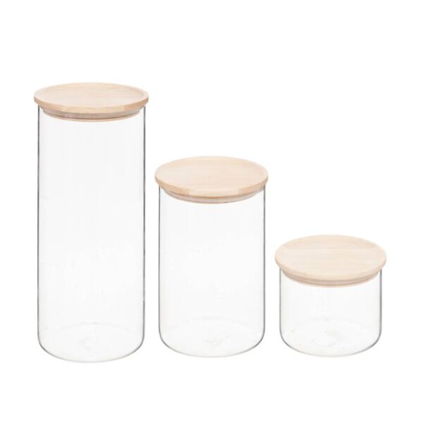 Five Set 3 tegle hermet boro staklo drvo (203059)