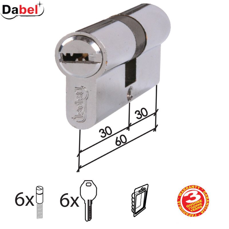 Cilindar kodirani CL2040 Hr 60mm(30-30) 6kod DBP1 0106091