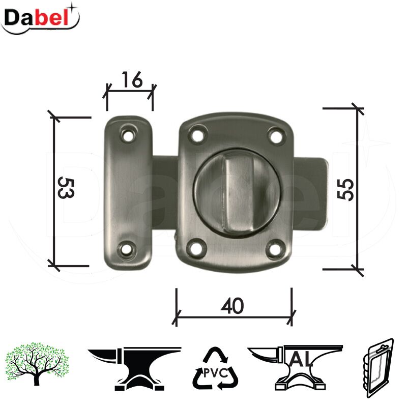 Reza za vrata 388 Mat-Ni 40x55/16x53mm DBP1 1503017