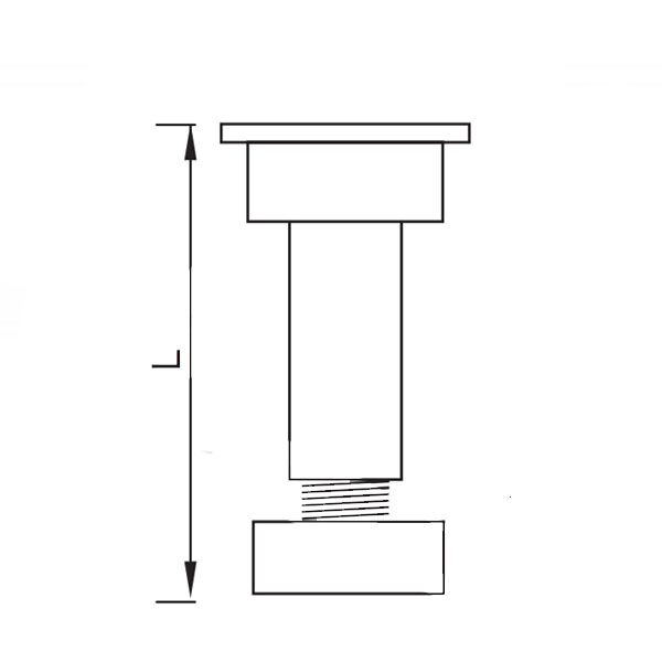 Nogica za kuhinju NO4 Crna 95-110/fi58/fi48mm OPD 0206368 - Image 2