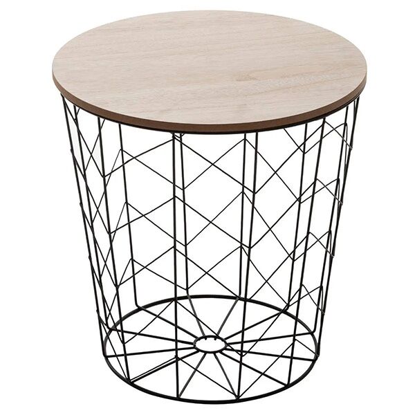 Sto 37x38cm mdf/metal crna 166582