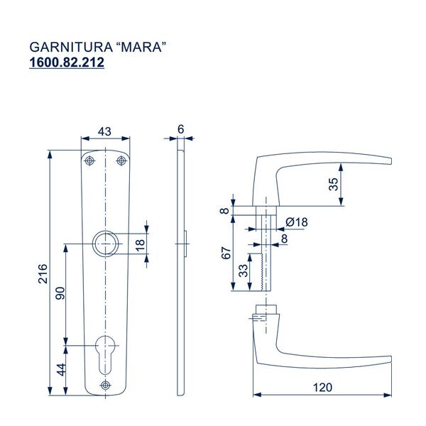 Garnitura Mara sa štitom cilindar siva (160082247) - Image 2