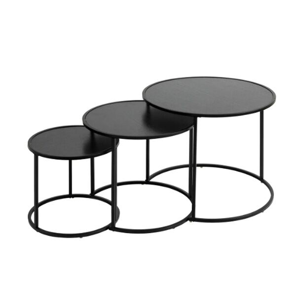Stočići Noan set/3 crni (205800)