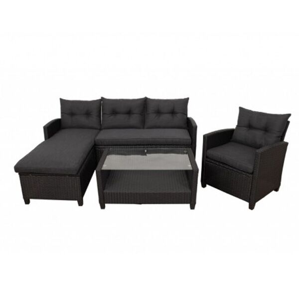 Baštenski set Cebu 2 klupe+fotelja+sto (72581)