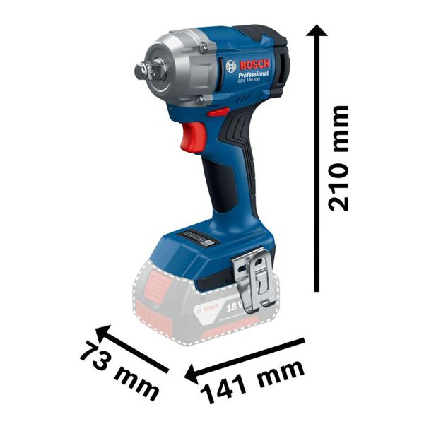 Bosch Aku Udarni odvijač GDS 18V-350 Solo (06019M5020) - Image 2