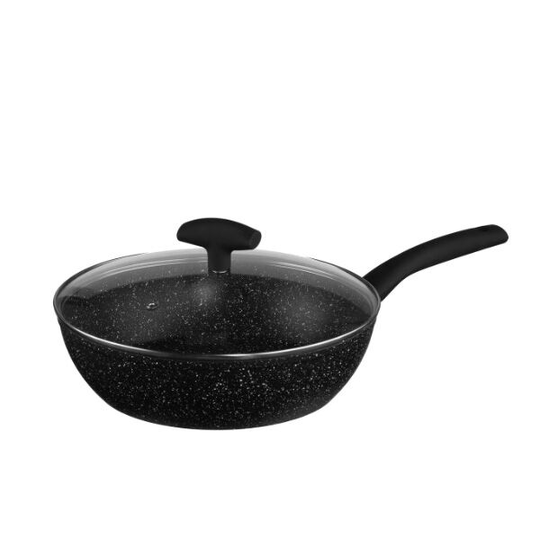 Five Tiganj s poklopcem 28 cm kovani aluminijum crna (111011)