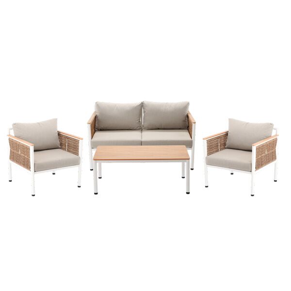 Baštenski set sto + 2 fotelje + dvosed alu (ALM9569)