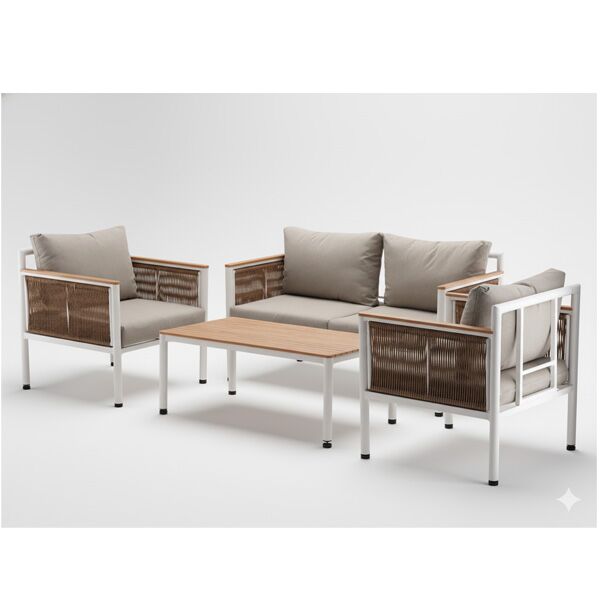 Baštenski set sto + 2 fotelje + dvosed alu (ALM9569) - Image 2