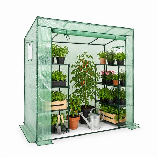 Plastenik za paradajz zeleni 200 x 77 x 168/146 cm (TUN5507)