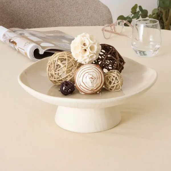 Dekorativna činija sa stopom D28cm keramika (215227) - Image 2