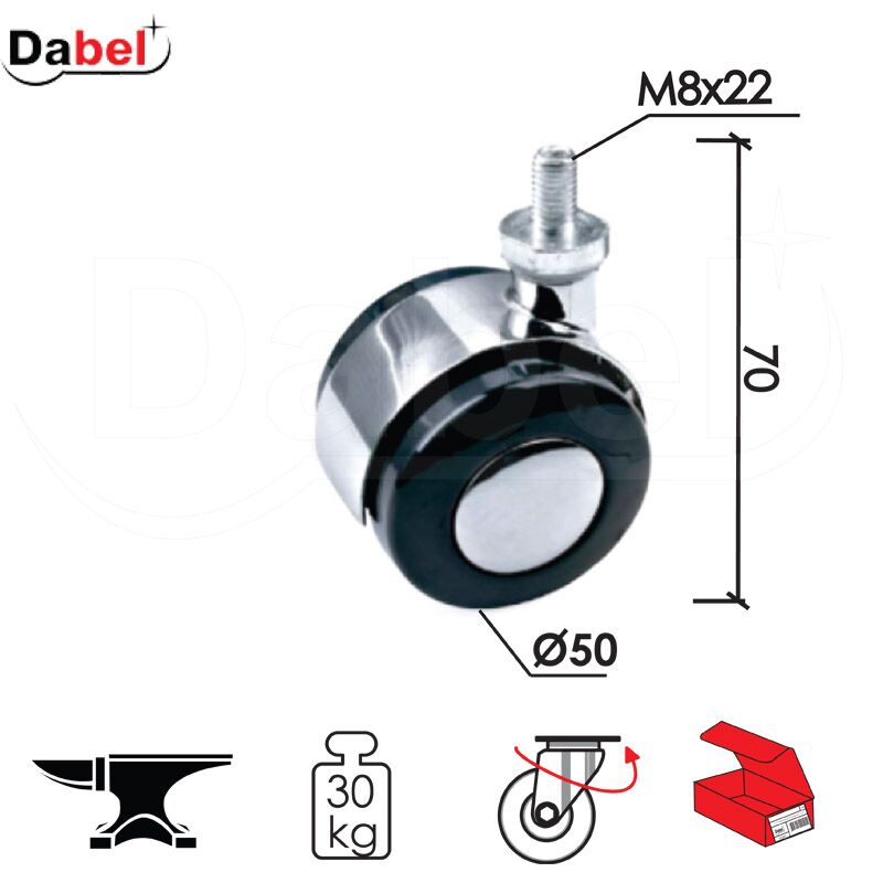 Točkić rotirajući T4110 Hr fi50x70/M8x15mm NPD 0206457