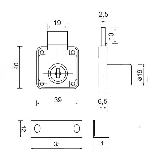Bravica za drvo 2101 ∅19/22/40/39mm 2ključa Hr DSP - Image 2