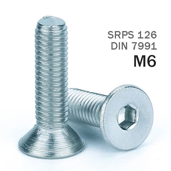 VIJAK SRPS 126 M6 (DIN 7991) cinkovan