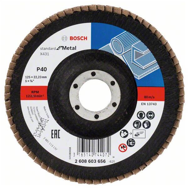 Bosch X431 lamelni disk Ø125x22,23mm G40 (2608603656)