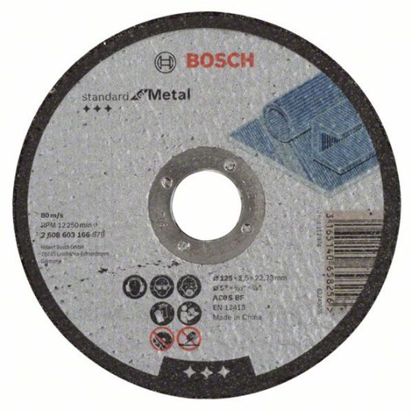 Bosch rezna ploča ravna 125x22,23x2,5mm 2608603166