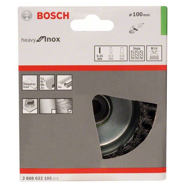 Bosch pletena četka ø100x0,35 nerđajuća obodna 2608622105 - Image 2
