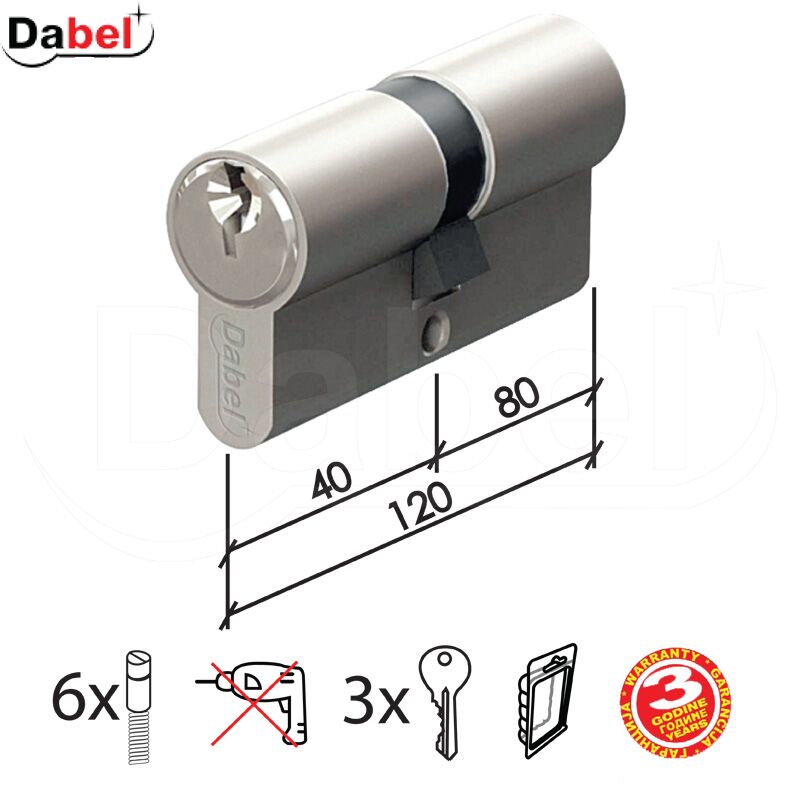 Cilindar za vrata CL2010 SS x120mm(40-80) 3K DBP2 0106288