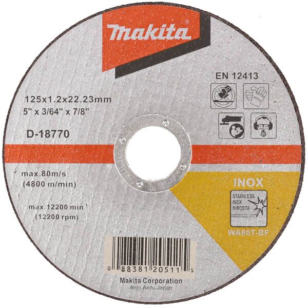 Makita brusni disk sa presovanim centrom D18770