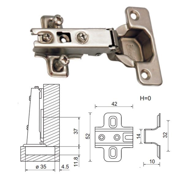 Šarka klap 9101 ZnB fi35/110` Ravna OPD 3304006 - Image 2