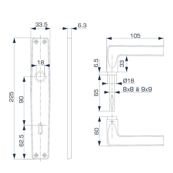 Garnitura - ključ PVC crna - Image 2