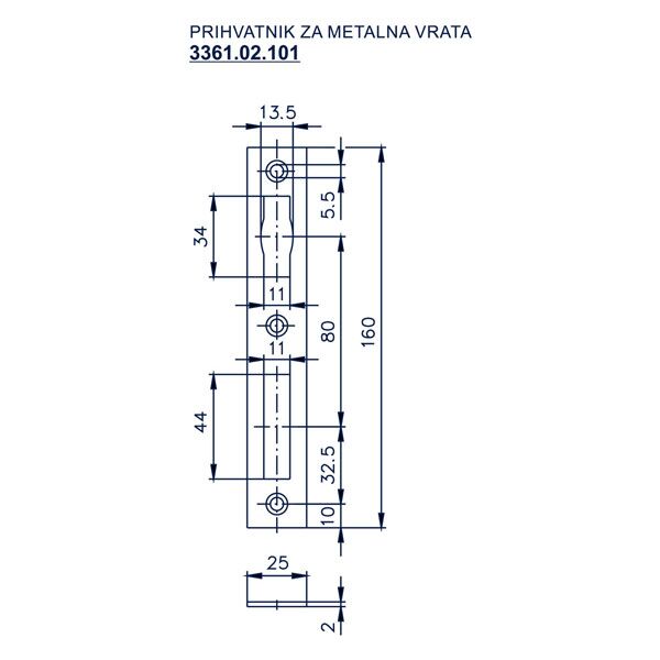 Prihvatnik za metalna vrata 3361.02.101 - Image 2