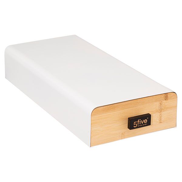 5five fioka za kapsule 17.8x38x7.3cm metal bambus bela