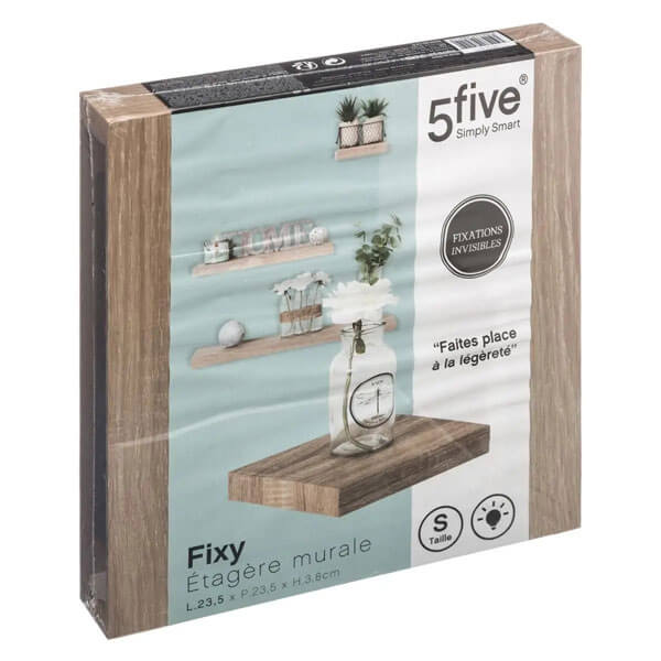 Zidna polica 23,5x23,5x3,8cm natural (138952C) - Image 2