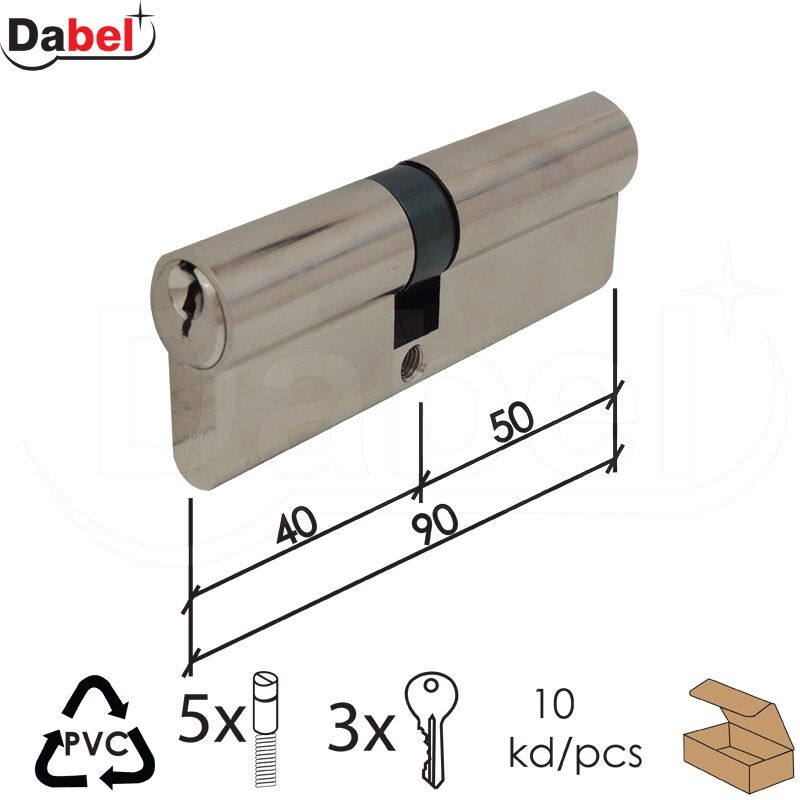 Cilindar za vrata CL2200 NIKL 90 mm (40-50) 3K Q (0106467)