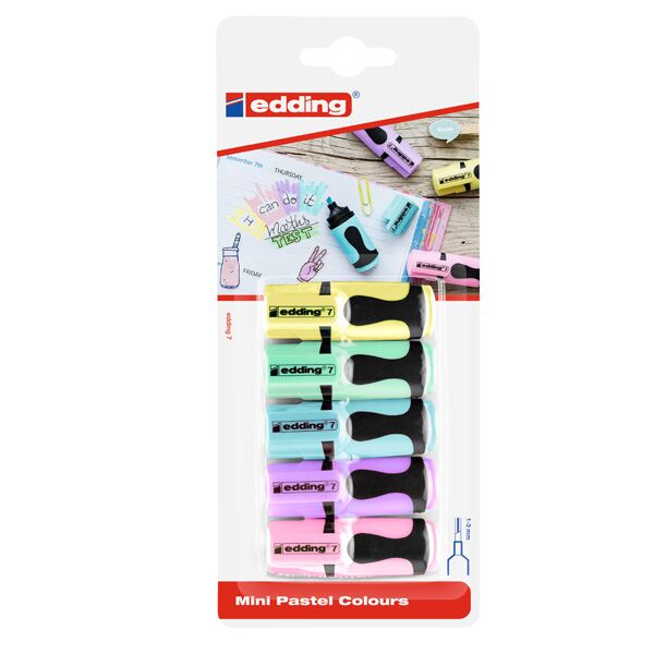 Mini signiri markeri E-7 pastel u blisteru (08SG08Q5)