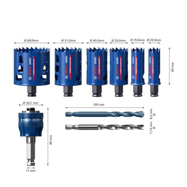 Bosch Expert tough material set testera za otvore 22-68mm 9/1 (2608900446) - Image 3