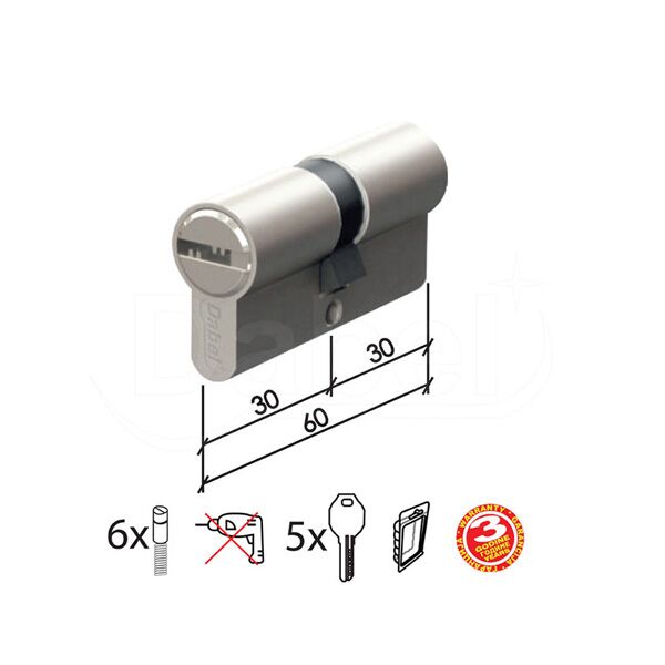 Cilindar CL2020 60mm 5 kod ključ (0106307)