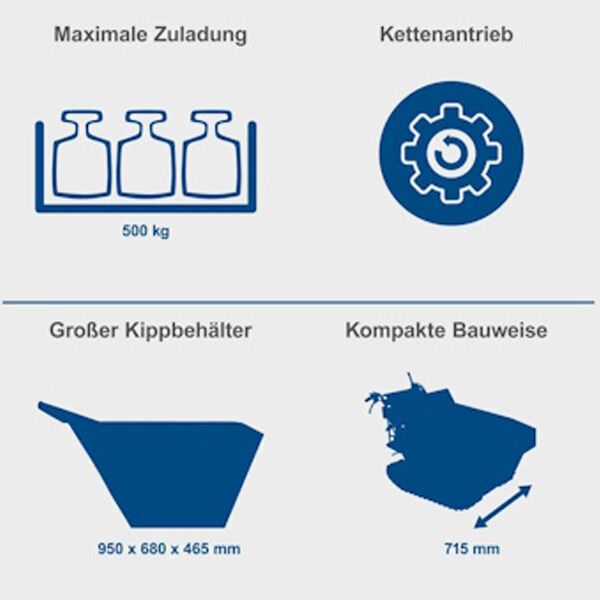 Scheppach Motorna kolica dumper DP5000 (5908801903) - Image 4