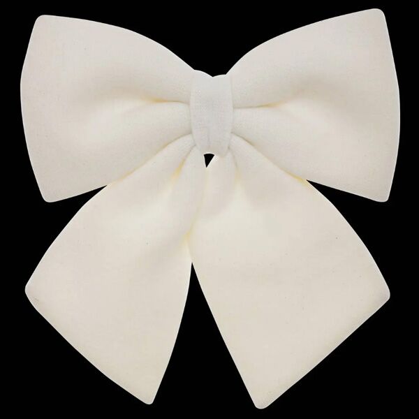 Novogodišnja dekorativna mašna 40x43cm bela (207614)