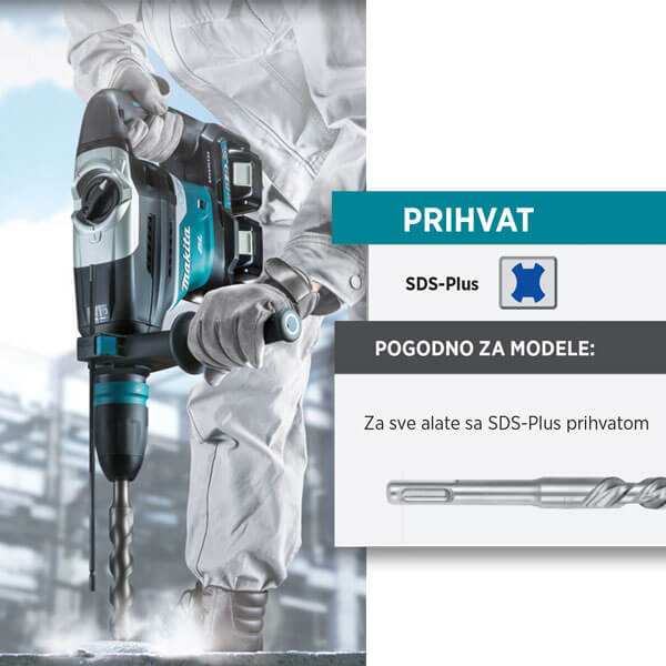 Makita burgije SDS-Plus Standard Ø3.5-Ø30 - Image 2
