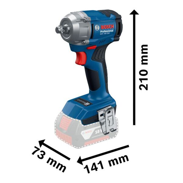 Bosch Udarni odvijač GDS 18V-350 2x4,0Ah + punjač + kofer (06019M5021) - Image 3