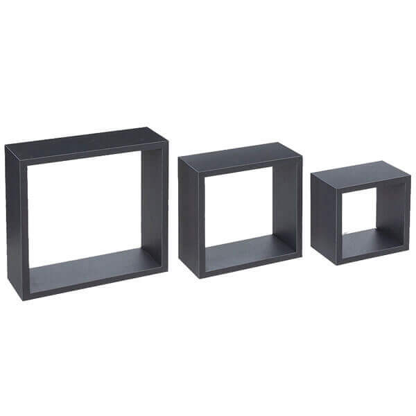 Zidna polica kocka 15/20/25cm tamno siva 138956H