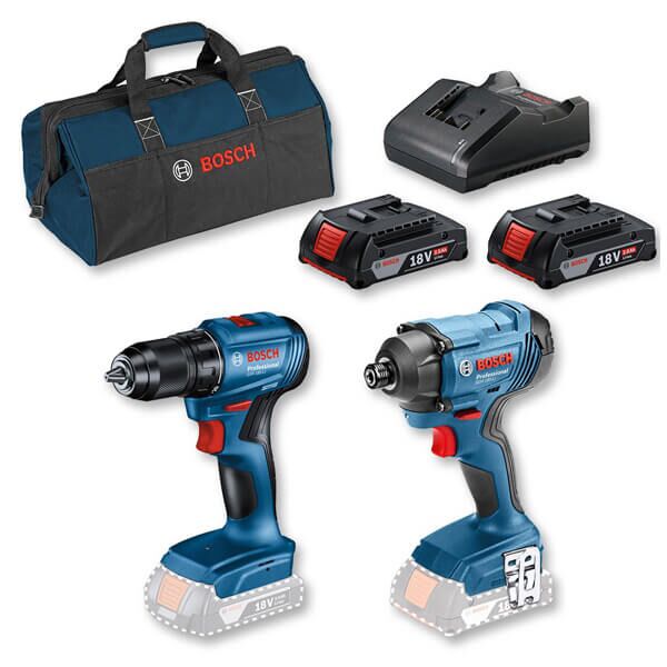 Bosch Set GSR 185-Li + Bosch GDR 180-Li 18V 2x2,0 Ah (0615990N3R)